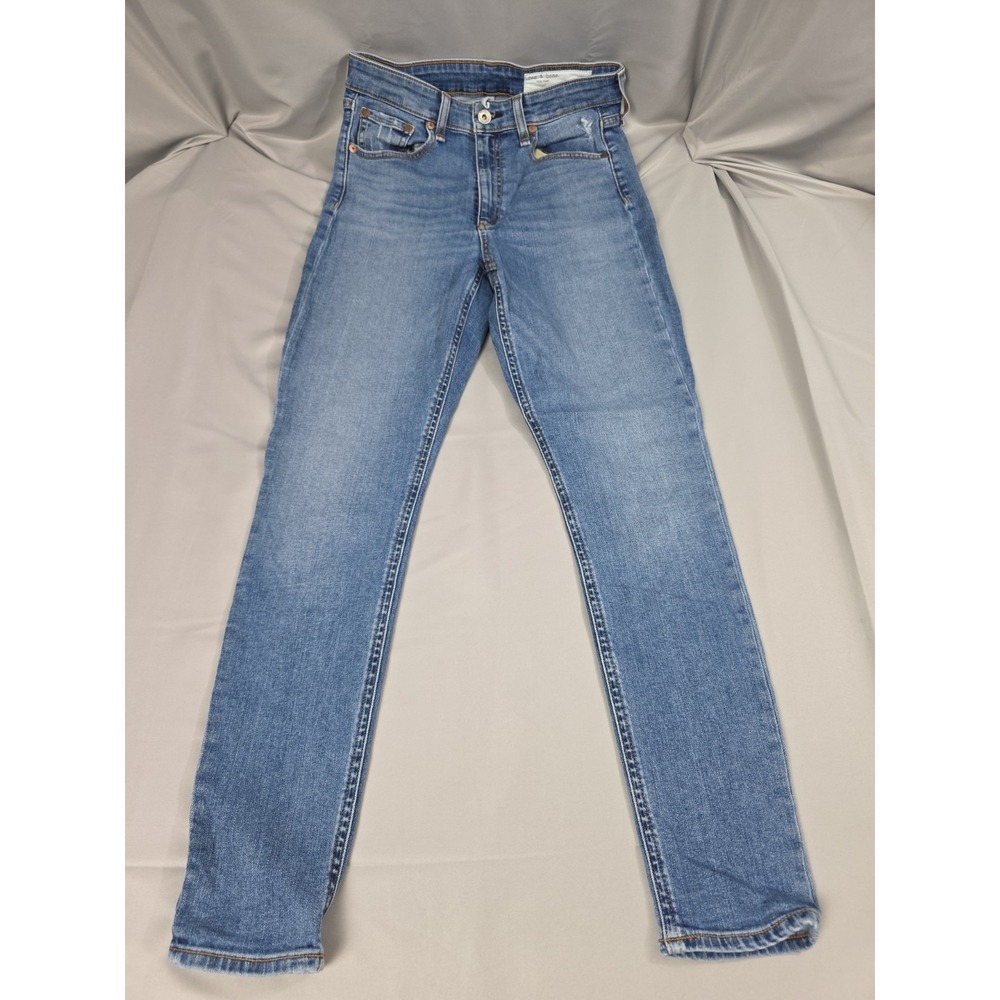 Rag and Bone Nina High Rise Ankle Skinny Jeans Womens 27x28 Blue Stretch Pants